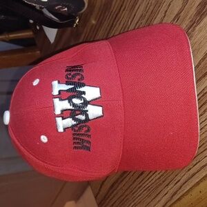 City Hunter embroidered Wisconsin red/black velcro adjustable baseball hat cap